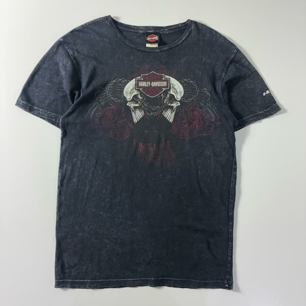 Harley davidson   할리 데이비슨 스컬 프린팅 반팔티셔츠
