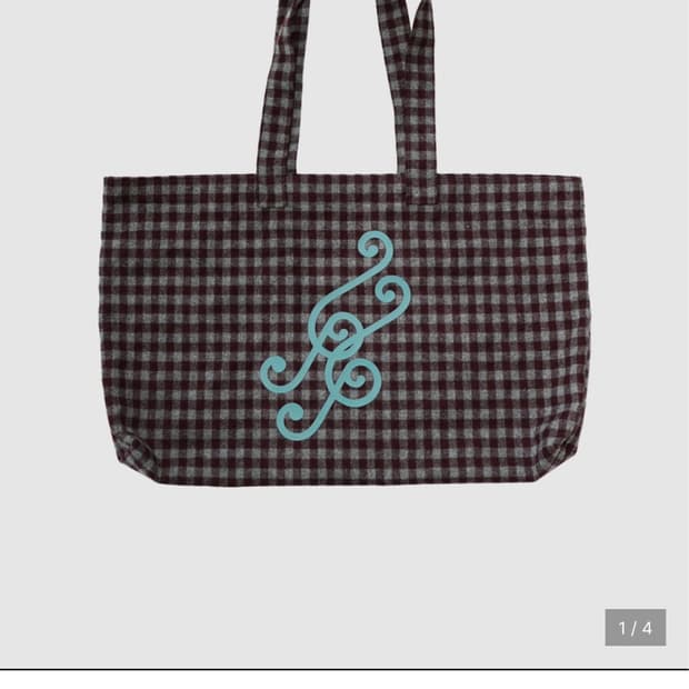 인앤양인하모니 Clef bag, checked 에코백