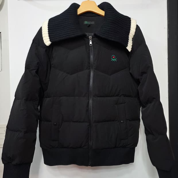 베네통 여성 덕다운 숏패딩