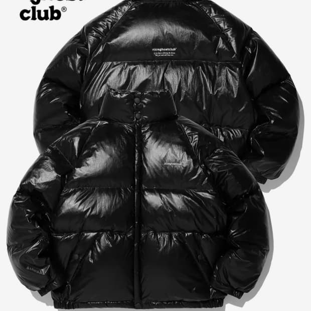 나이스고스트클럽 블랙유광패딩 ngc gloss down