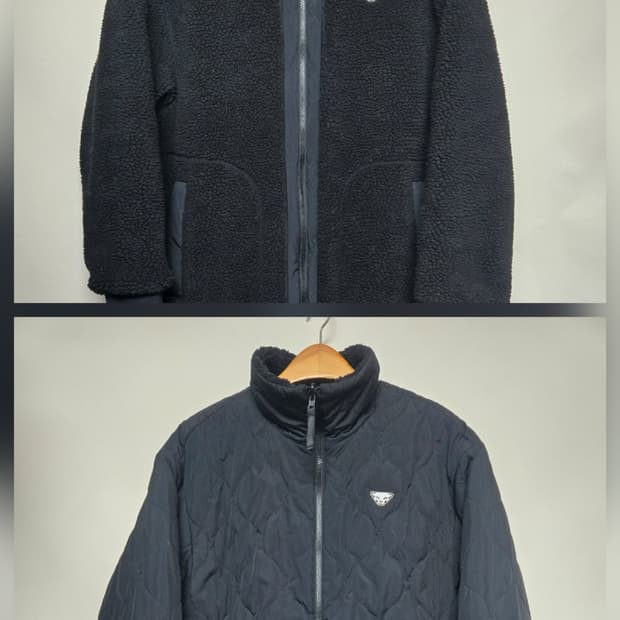 다이나핏 리버시블 롱 코트 L 블랙