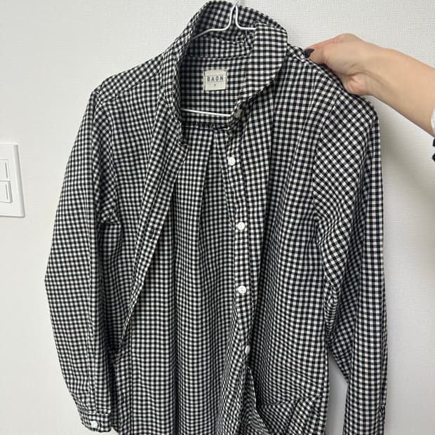 바온 빈티지 체크셔츠