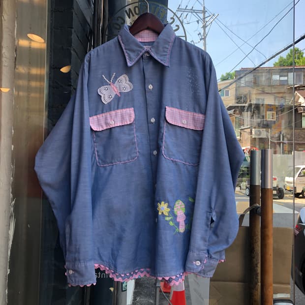 70s Bigmac chambray shirt-M