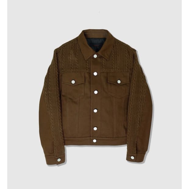 prt 애니타임로릭 ZINNIA MIX JACKET 믹스자켓 브라운  M