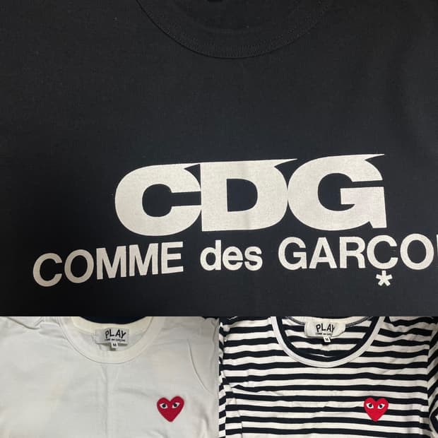 꼼데긴팔티1+꼼데반팔1+꼼데cdg반팔 일괄세트