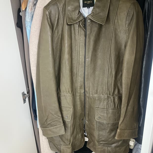 아야즈빈티지 카키 리얼레더 가죽자켓