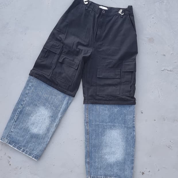 빈티지 half denim 바지