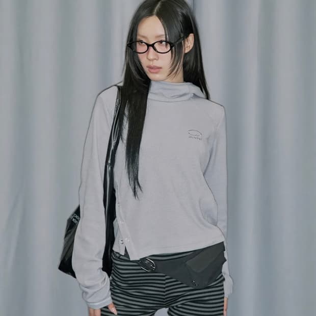 택o 새제품)오드스튜디오 사이드 스냅 후드 롱슬리브