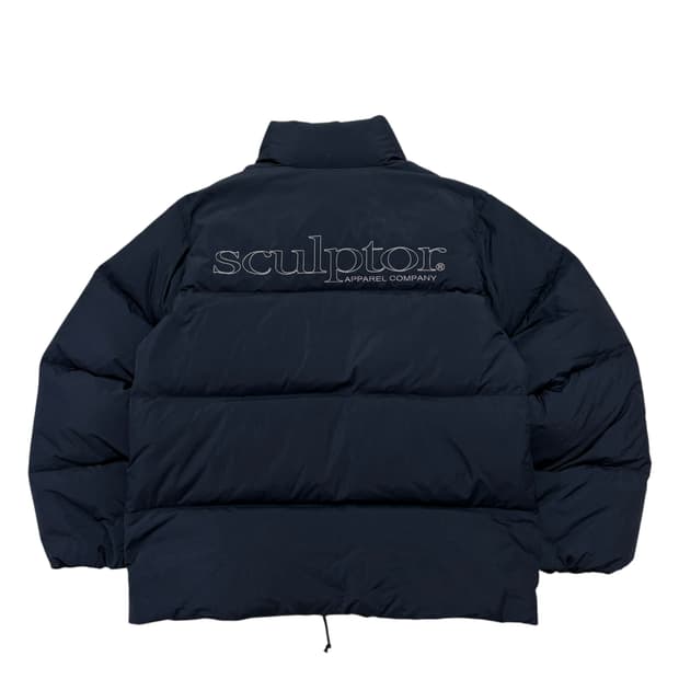 스컬프터 빅로고 덕다운 패딩