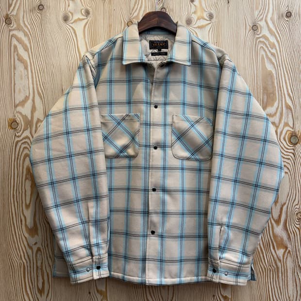 빔즈 플러스 옴브레 체크 패딩 자켓