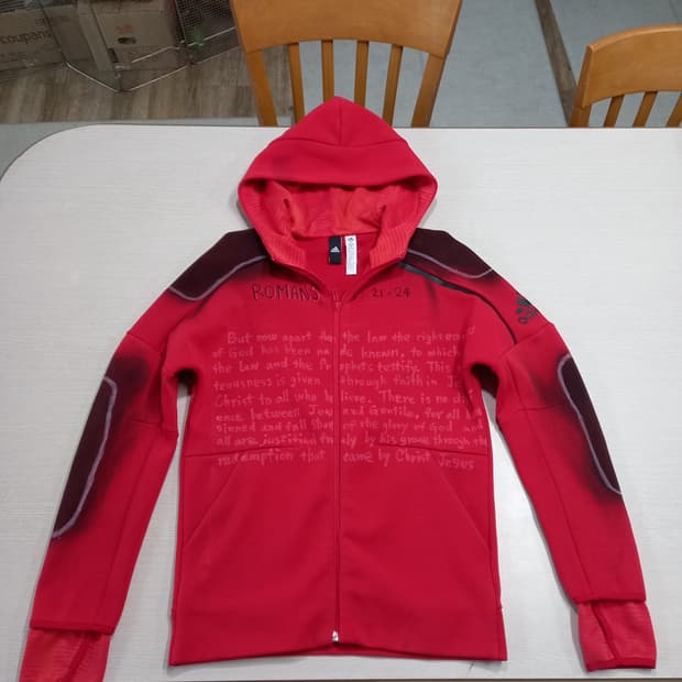 M95  adidas 스판 후드집업 커스텀 M-969