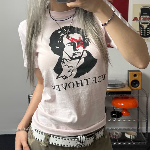베이프 00s 베이프 스타 베토벤 반팔 티셔츠