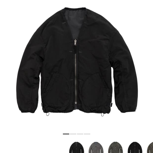 (2) 24FW 폴리테루 리버시블 라이너 자켓 블랙 차콜
