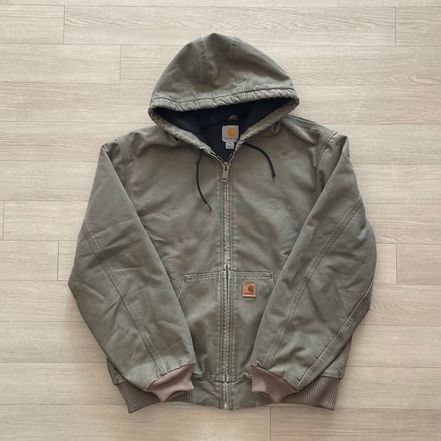 칼하트 j130 LBR 라이트브라운 액티브 자켓 샌드스톤