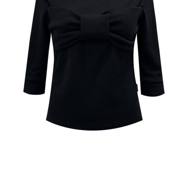체메씨 BOW HALF TEE (BLACK)