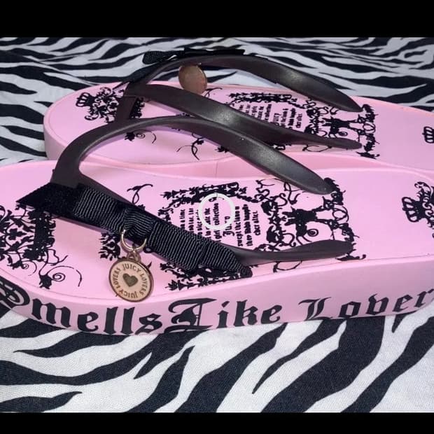 쥬시꾸뛰르깔 갸루 y2k 슬리퍼 쪼리 통굽 