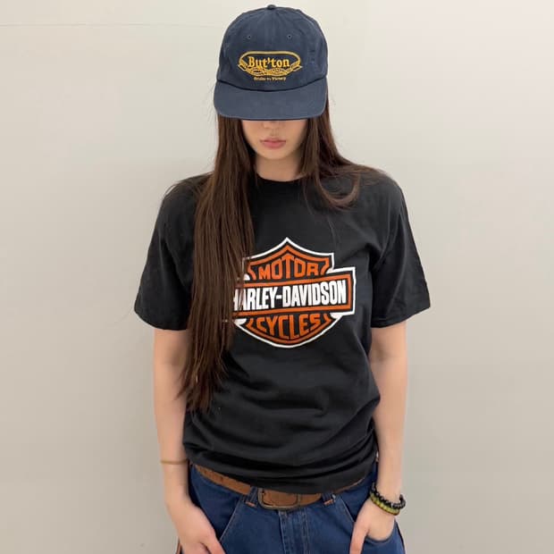 할리데이비슨 반팔 블랙