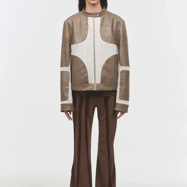 오들리워크샵 Cattail Faux Leather Quad Jacket
