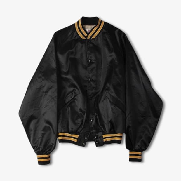 80s 킹 루이 새틴 봄버 자켓