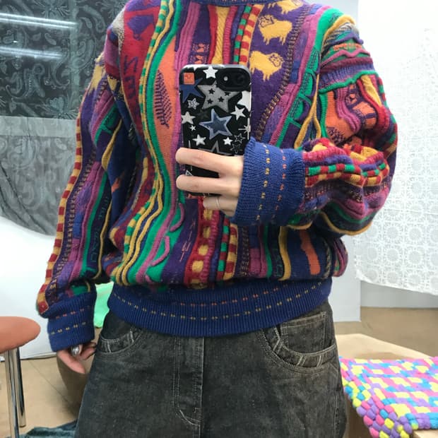 mackenzie 케이블 니트 