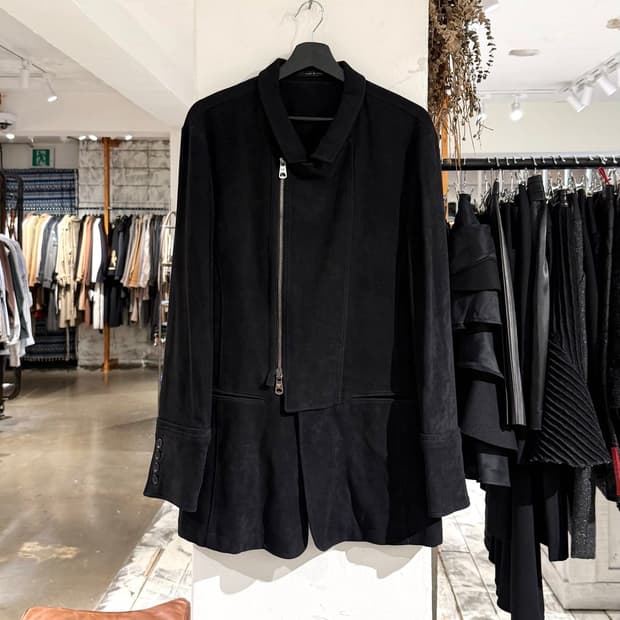 엠포리오 아르마니 블랙 비스코스 혼방 자켓