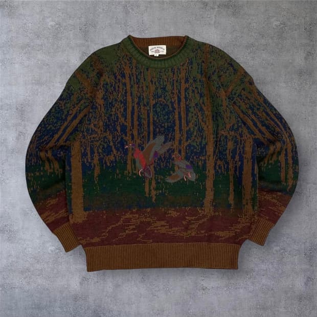 JPN VTG 믹스 컬러 패턴 니트