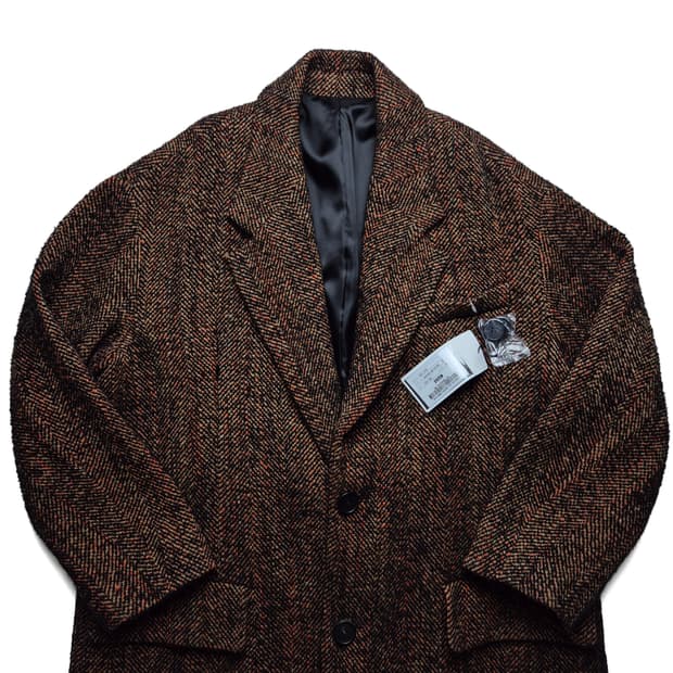 [새상품][105] 시스템 헤링본 울혼방 코트