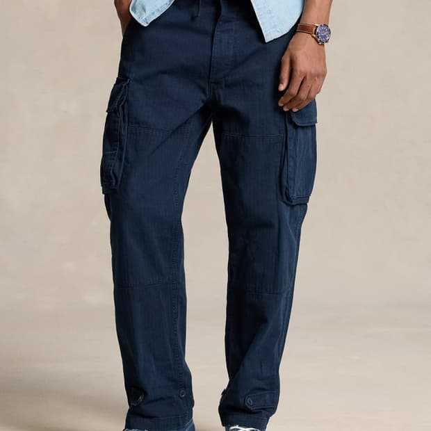 폴로 랄프로렌 릴렉스핏 헤링본 카고 네이비 31/32