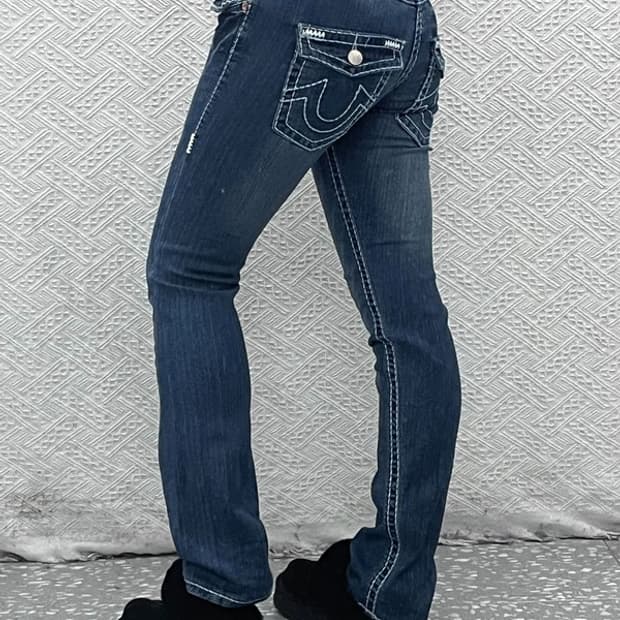 트루릴리전 조이 올드스쿨 레트로 스티치 데님팬츠 28인치 C08027