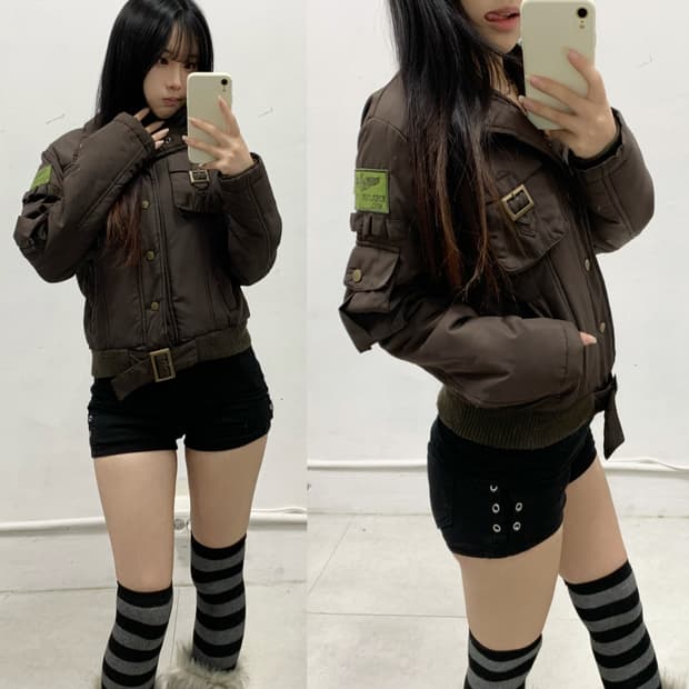 [FUBU] 푸부 y2k 코코아 카고 자켓