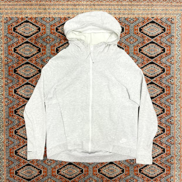 나이키 스몰로고 아이보리 테크팩 후드집업 여성L