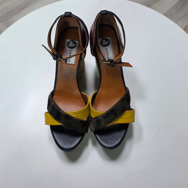 랑방 웨지힐 샌들 37