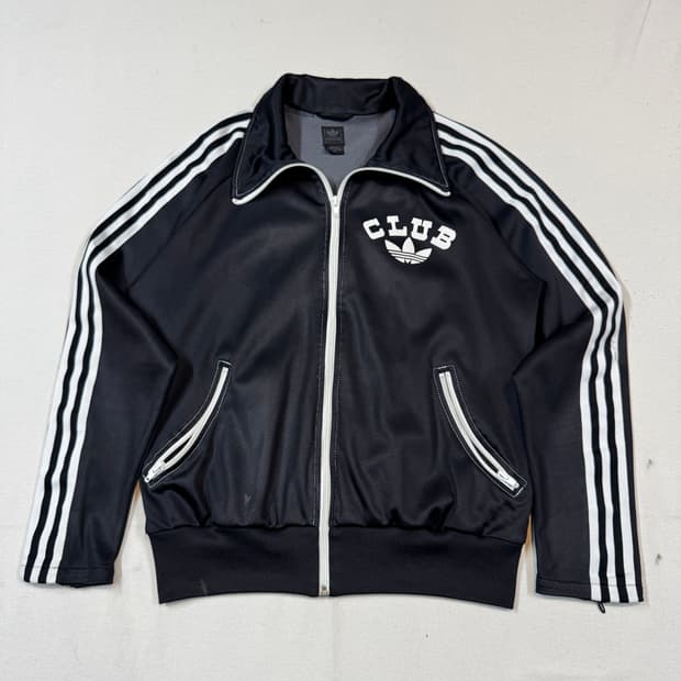 95) 아디다스 파이어버드 삼선 클럽 져지 트랙탑 집업 블랙