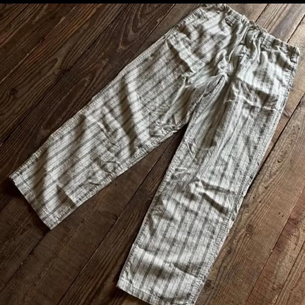 [구매] 워드로브41 tie up stripe pants ivory