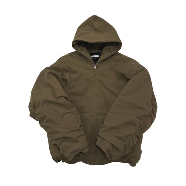 1,2 논노드 몰스킨 셔링 봄버 카키 브라운