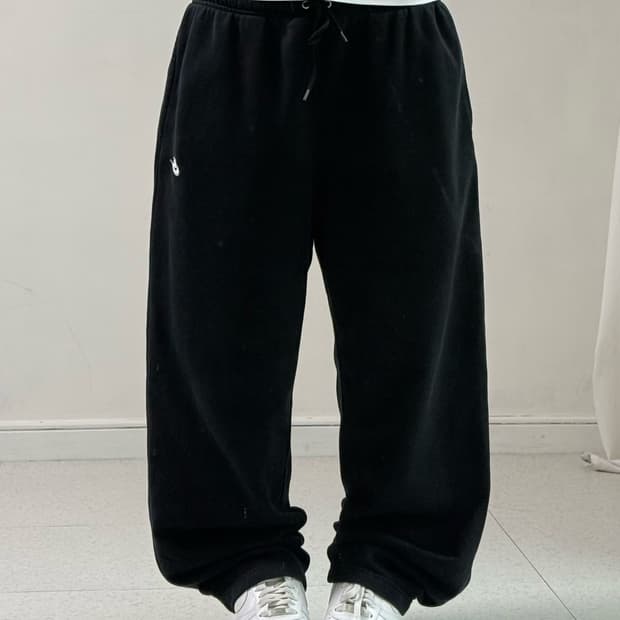 나이키 블랙 코튼팬츠