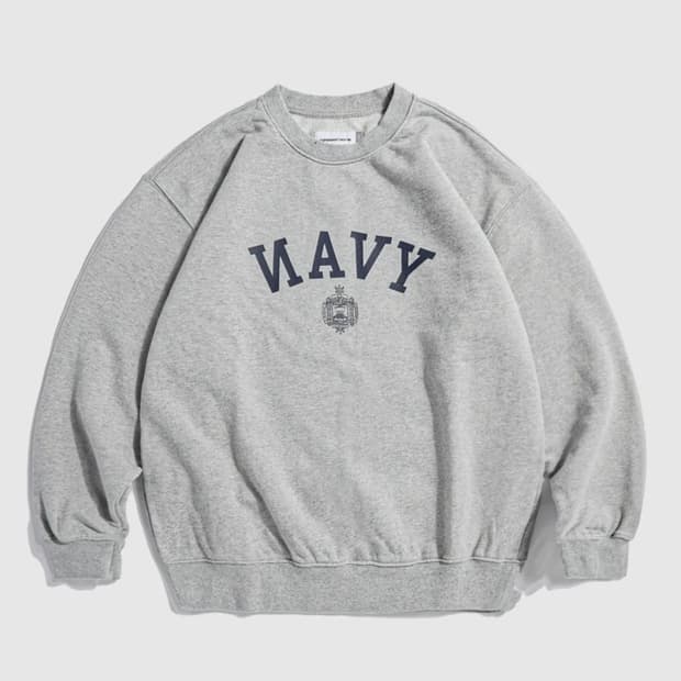 (L) 에스피오나지 NAVY 헤비웨이트 맨투맨 그레이