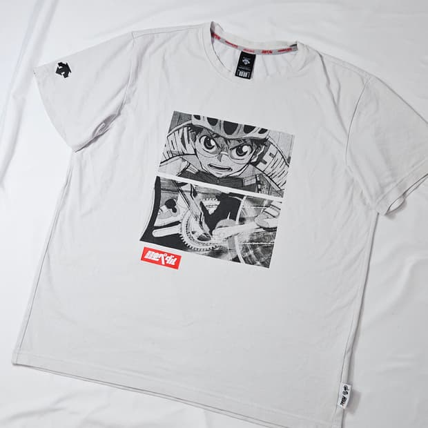 데상트 일본 요와무시페다루 겁쟁이페달 반팔 한정판 XL 105