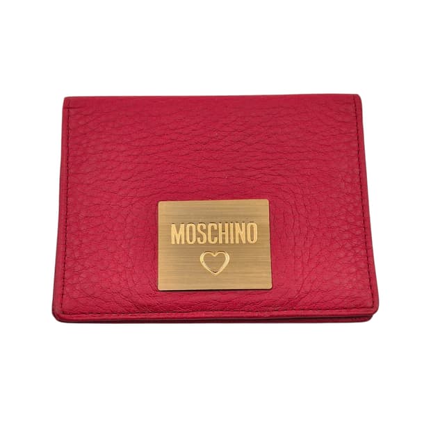 90s 이탈리아 모스키노 하트 레더 반지갑