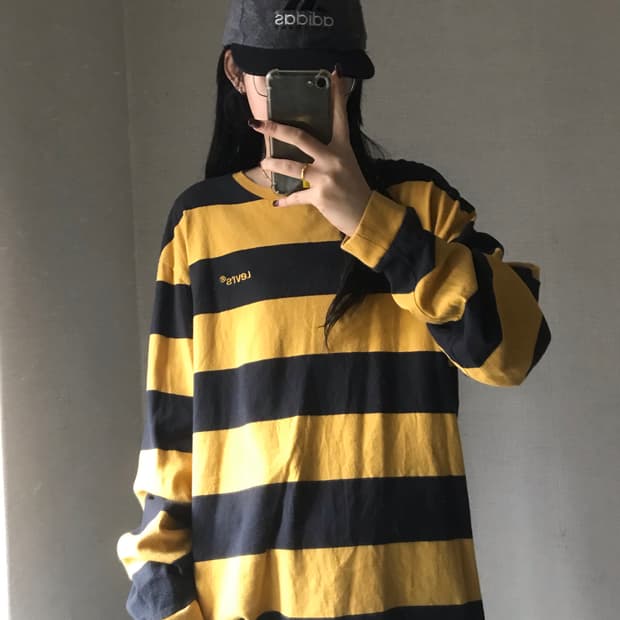 리바이스 스트라이프 롱슬리브