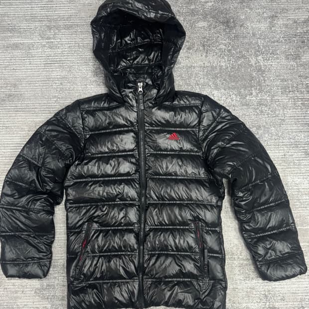 아디다스 구스다운 경량패딩 후드패딩