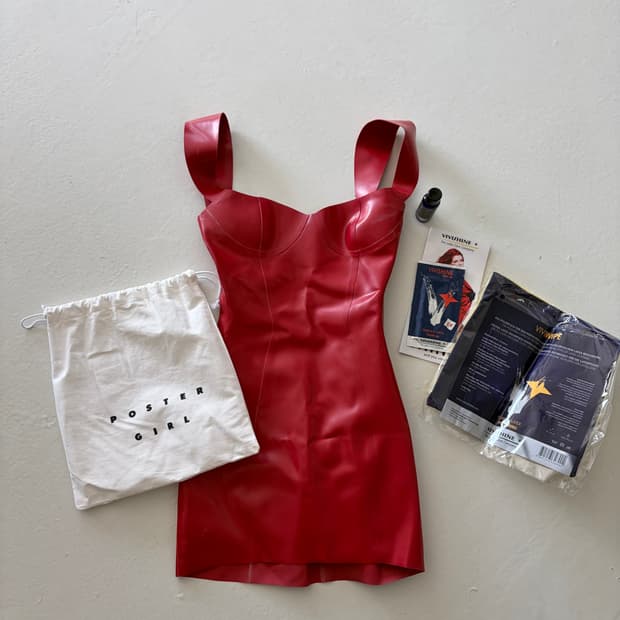 postergirl 라텍스 원피스 (레드)