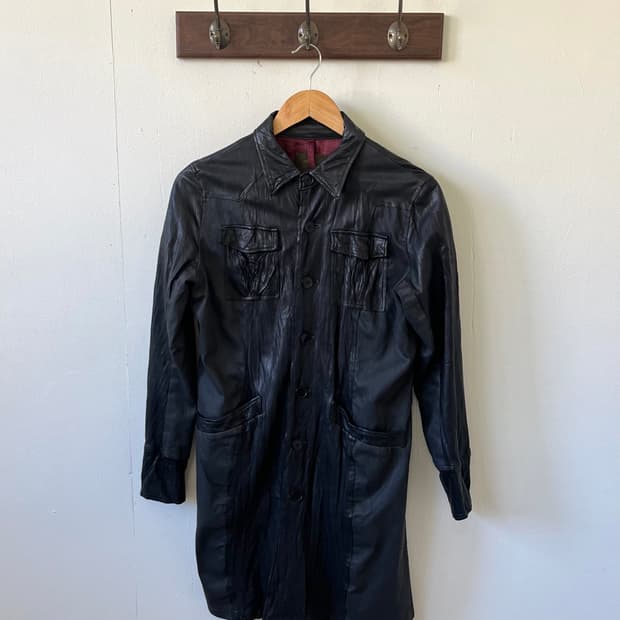 inbreed 레더 롱 자켓