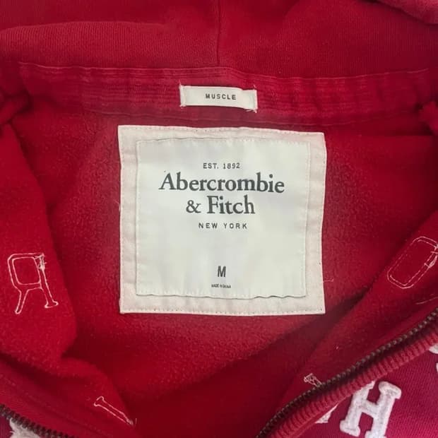 아베크롬비 후드집업 레드 M