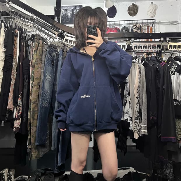 칼하트 네이비 후드집업