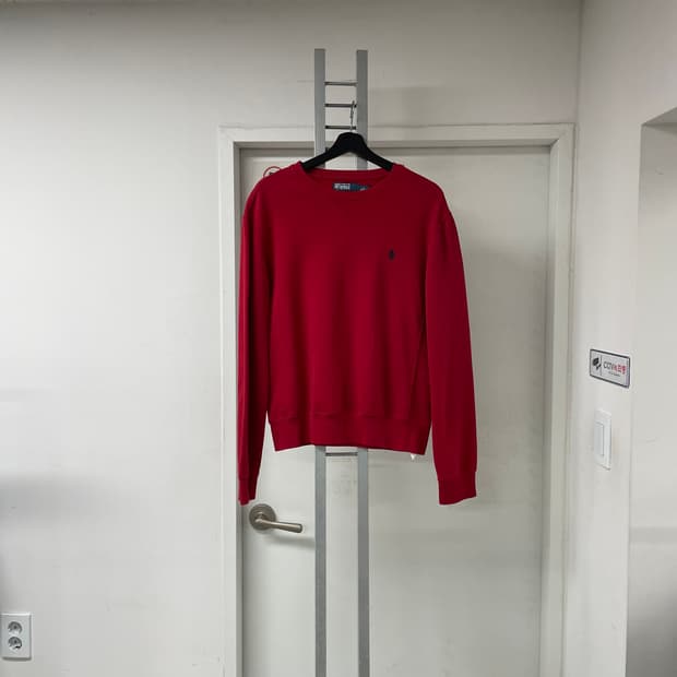 폴로 랄프로렌 레드 맨투맨 S