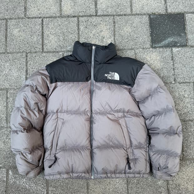 노스페이스 회색/검정 패딩