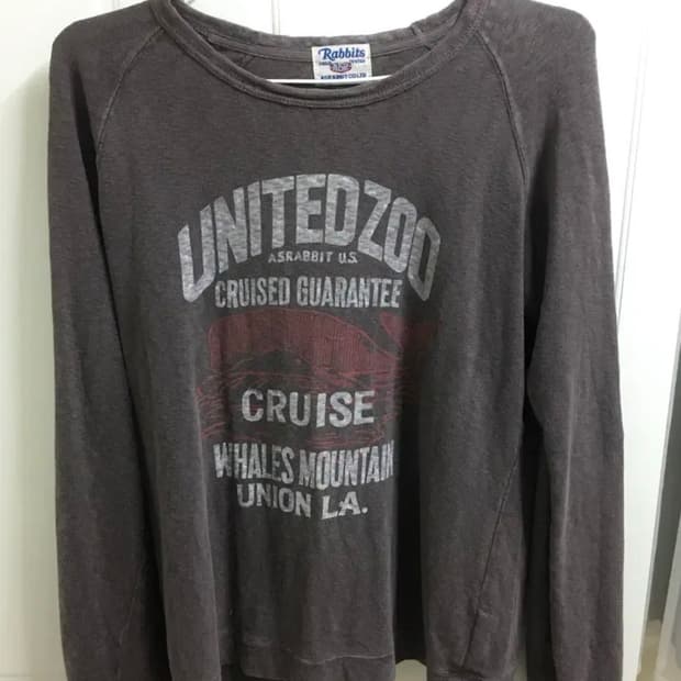 일본 빈티지 브라운 니트 롱슬리브 차일드매거진 카모메산장