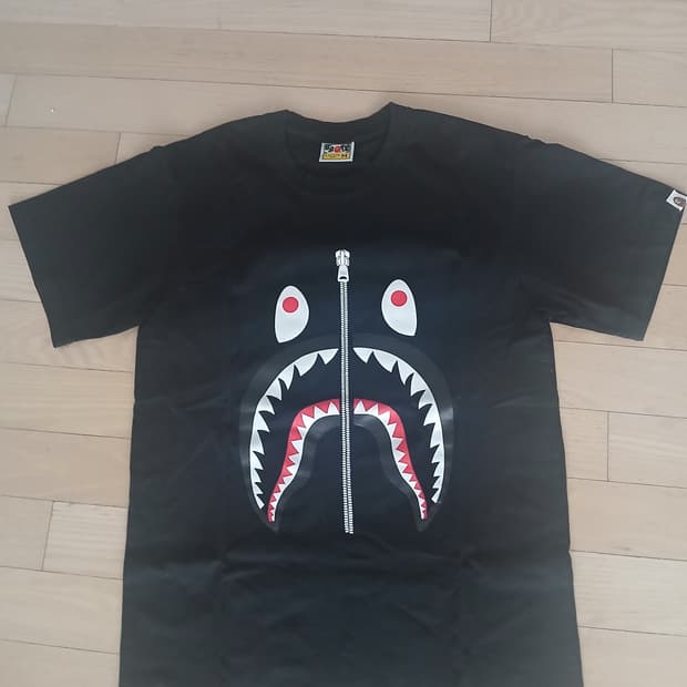 BAPE 베이프 샤크 반팔 티셔츠 블랙 M