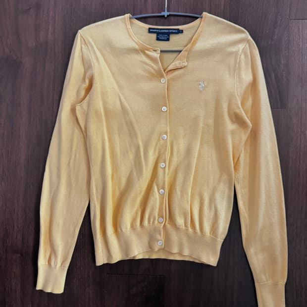 랄프로렌 스포츠 옐로우 가디건